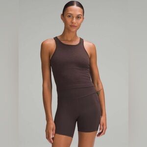 Lululemon Ebb to Street Cropped Racerback Tank Top
Espresso brown W1CJUS size 12